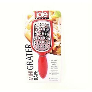 Joie Mini Grater cheese veggies garlic 5" stainless steel Red -